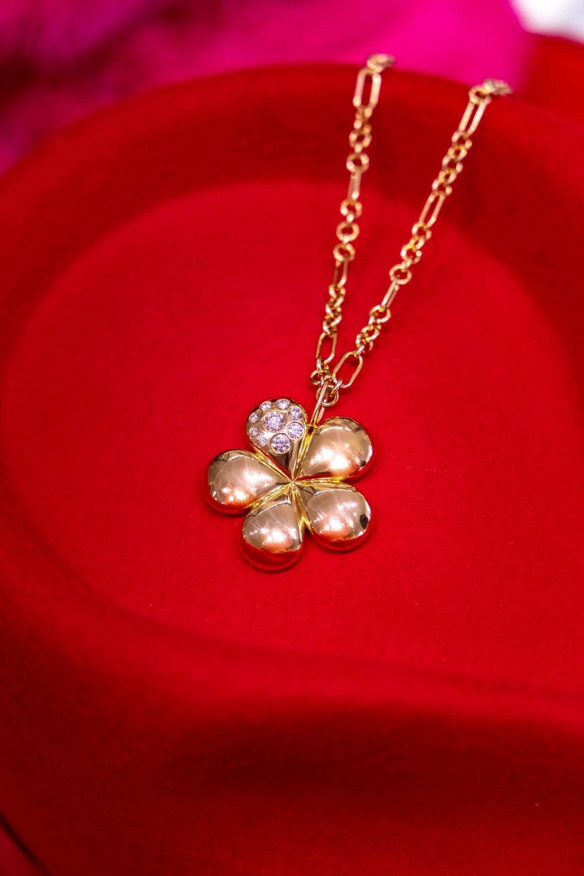 Brent Neale Diamond Medium Flower Petal Pendant Necklace - Squash Blossom Vail