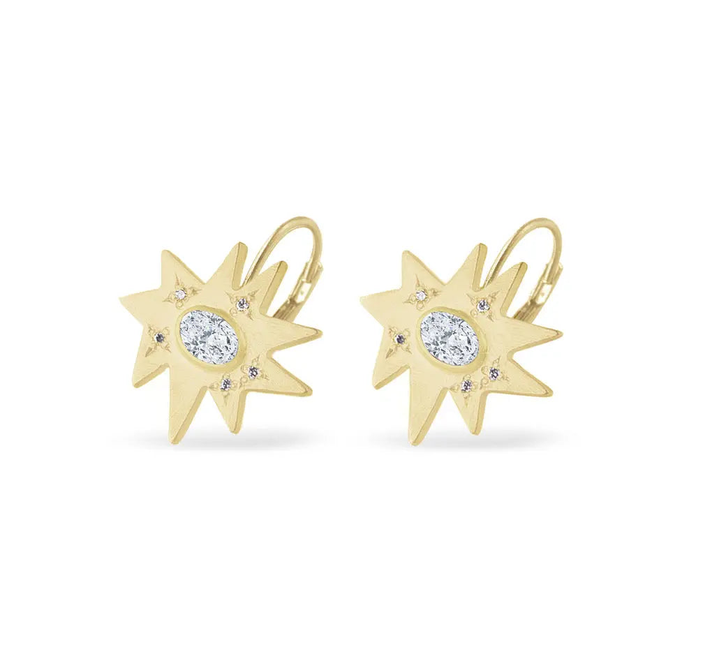 Gold Star Earrings - Squash Blossom Vail