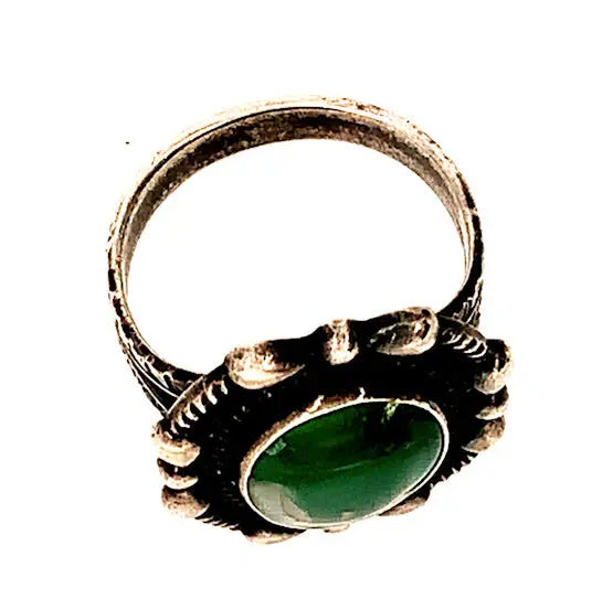 Vintage Turquoise Ring - Squash Blossom Vail