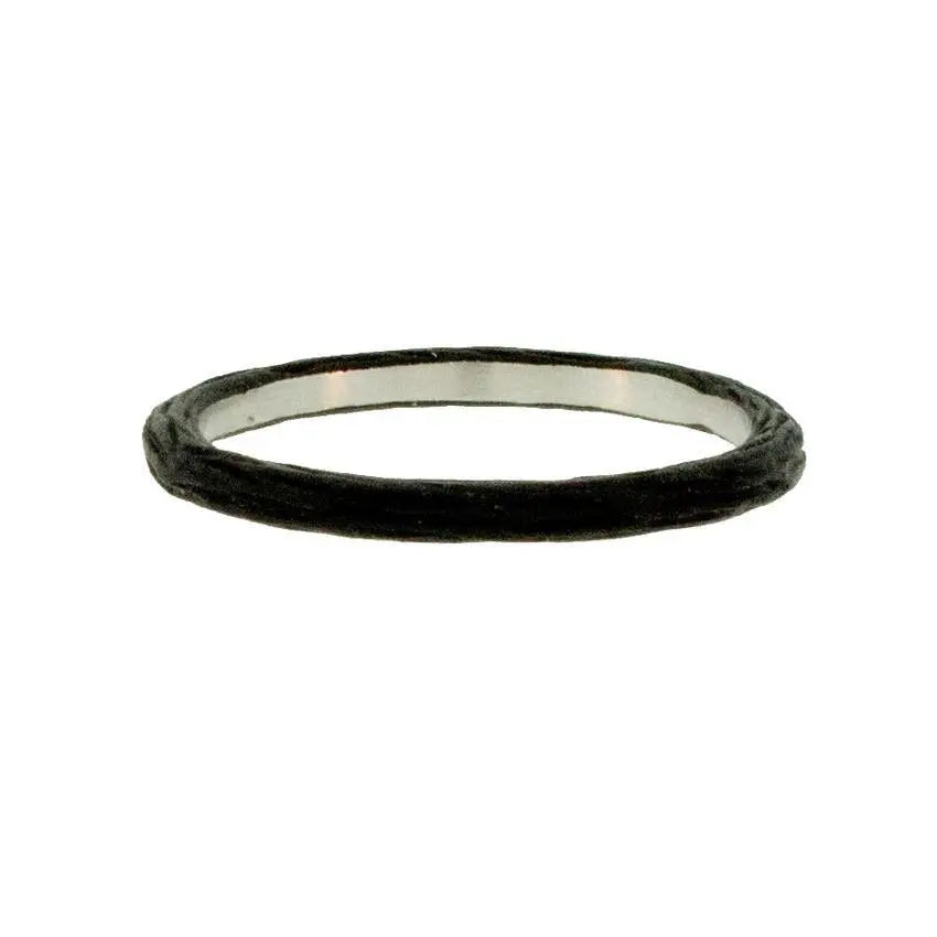Pebble Cobalt Chrome Stacking Ring - Squash Blossom Vail