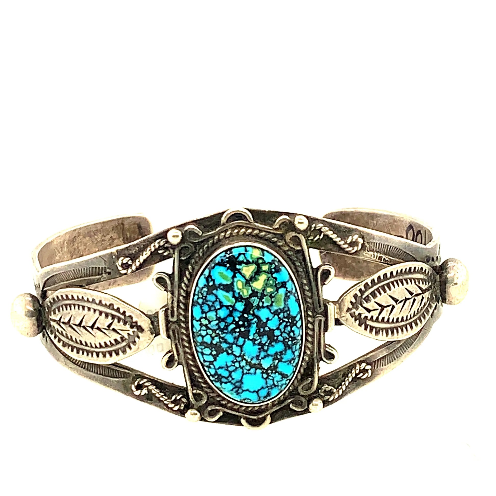 Vintage 1930s Rare #8 Turquoise Navajo Cuff  Sterling Silver, #8 Turquoise  Note - Please bear in mind that you are purchasing vintage, it might not be perfect but it will be authentic.