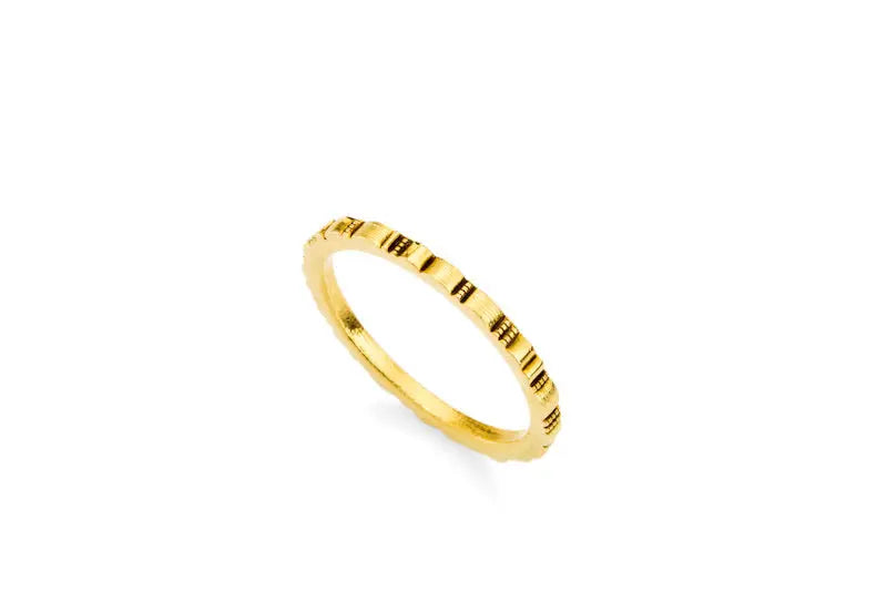 18k yellow gold &quot;Ridges band&quot;   Dimensions: 1.8mm wide  Ring Size 6.5  If you are interested in different size, please email shop@sbvail.com.   If an item is out of stock, please allow 4-6 weeks for delivery.  Designed by Alex Sepkus