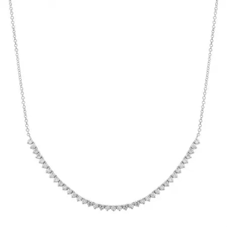 Diamond Tennis Chain Necklace - Squash Blossom Vail