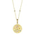 18K Yellow Gold Galaxy Medallion with .54ct of Multicolor Sapphires  Designed by Penny Preville  Chain is not included