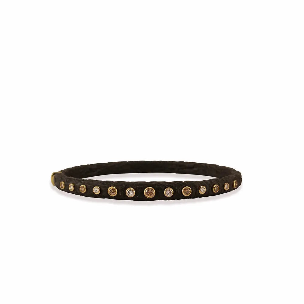 Pebble Hinged Cuff Bracelet - Squash Blossom Vail