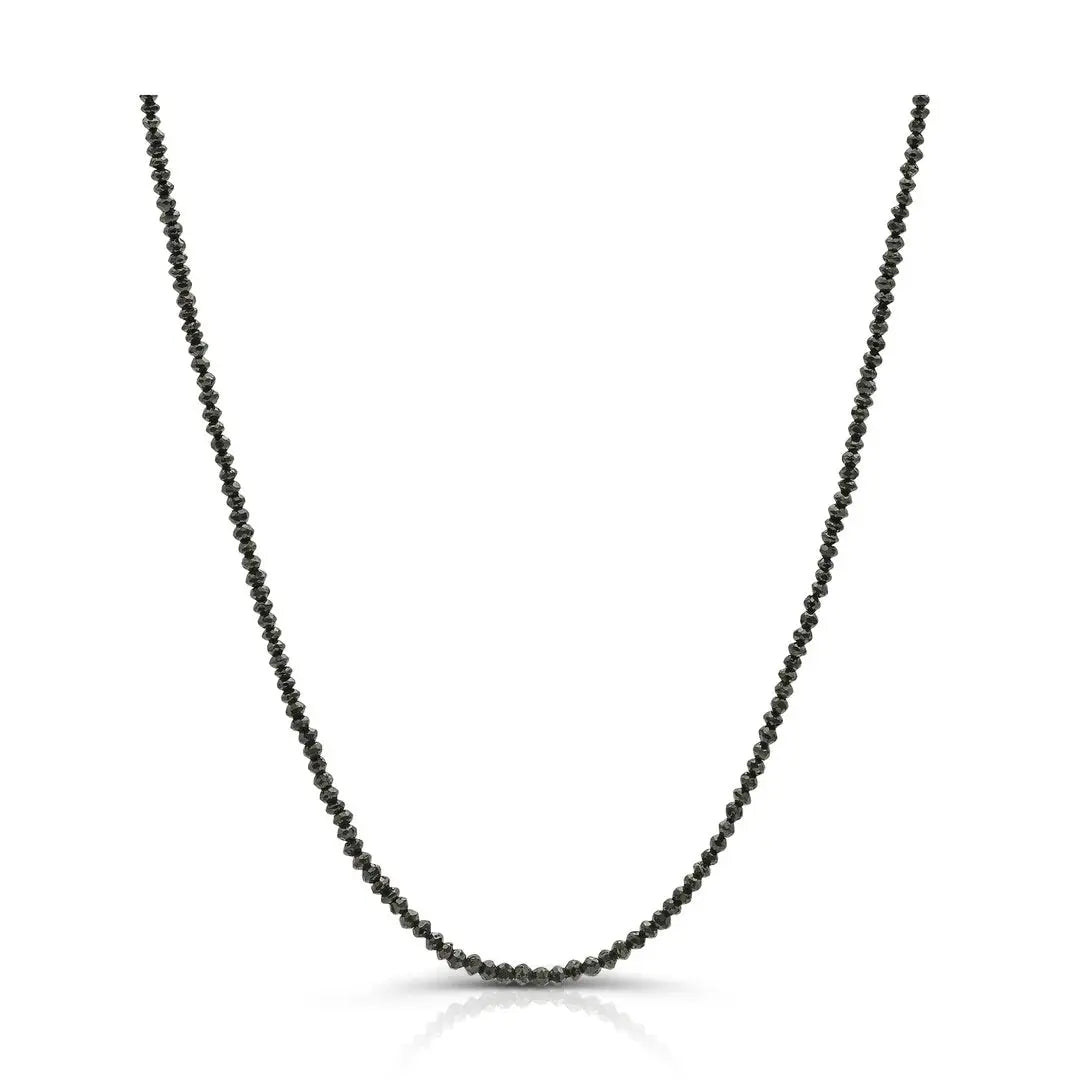 Black Diamond Bead Necklace - Squash Blossom Vail