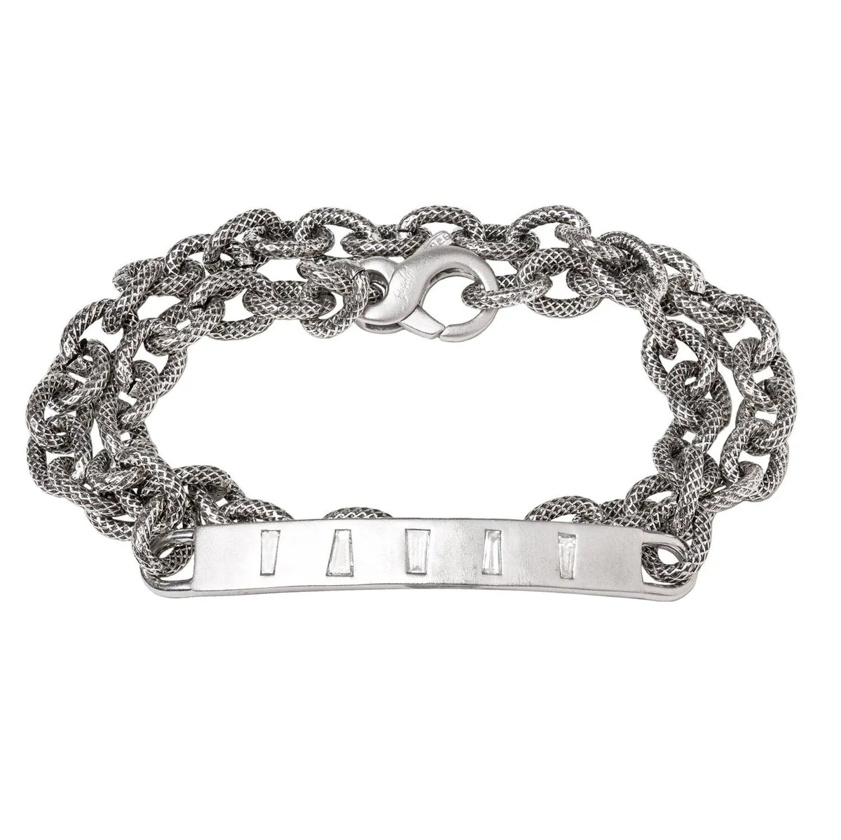 SS Bagette Bar Wrap Bracelet - Squash Blossom Vail