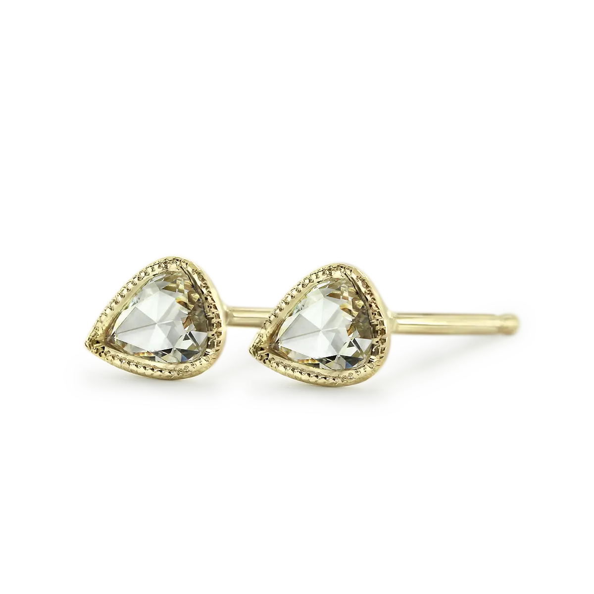 Irina diamond stud earrings - Squash Blossom Vail