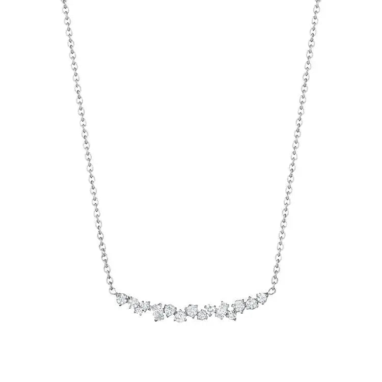 WHITE GOLD CLUSTER NECKLACE - Squash Blossom Vail