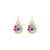 Brent Neale Medium Petal Drop Earrings with Rainbow Sapphire & Emerald - Squash Blossom Vail