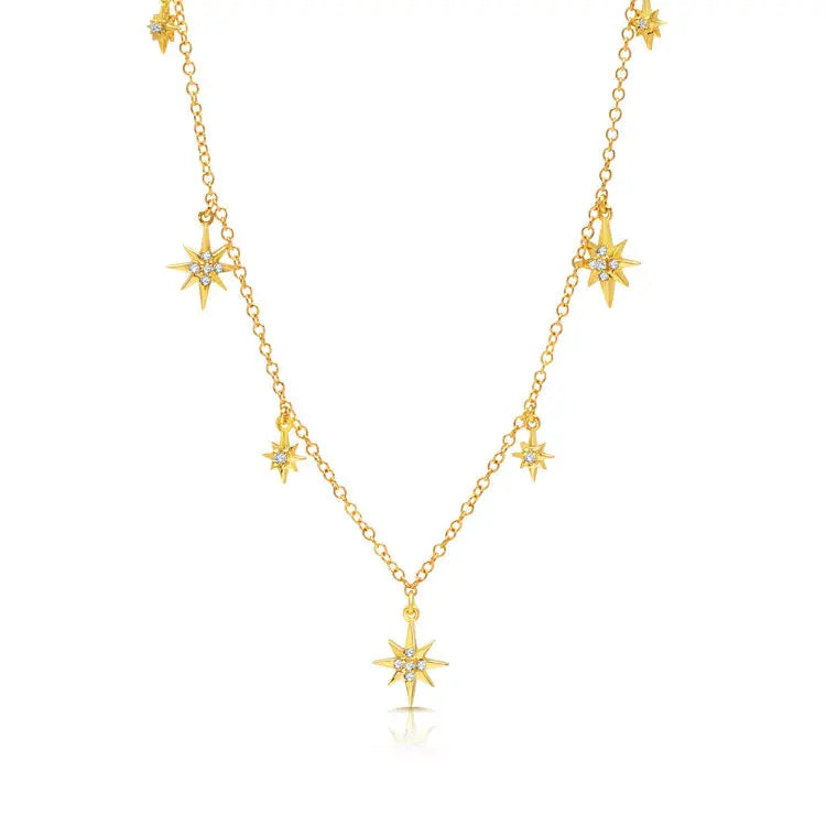 18k yellow gold starburst with .08cts of white diamonds   Details  .08cts of white diamonds 3.08g of 18K 20 L Fully Adjustable  Please allow 4-6 weeks for delivery, if item is out of stock.