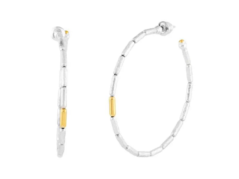 Vertigo Spring Hoop Earrings - Squash Blossom Vail