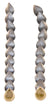 Amazing 18k yellow gold and sterling silver earrings with fancy cut diamonds.  Details: Diamonds 2.13 cttw.