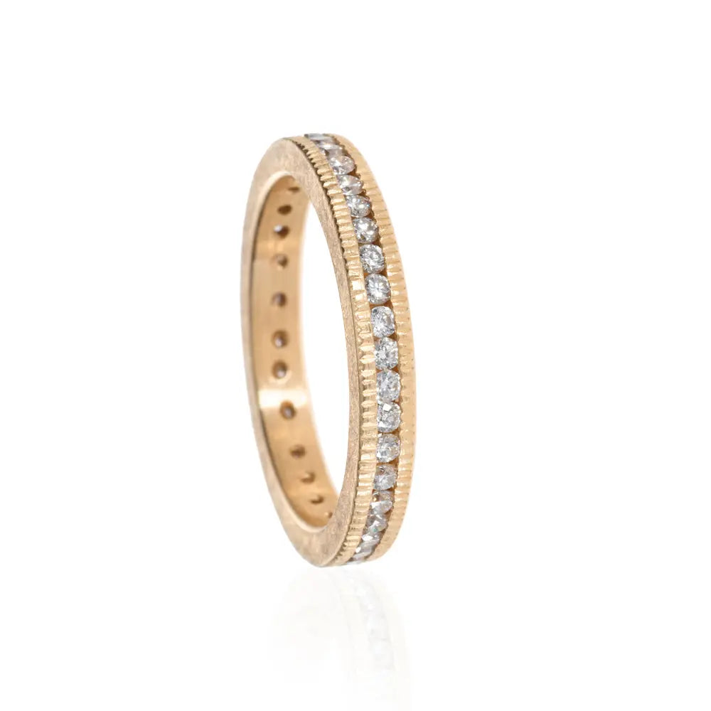 18k rose gold with diamond eternity band18k rose gold with white brilliant cut diamonds (.55ct.) eternity band  Details:  G-H, VS1- VS2 Ring Size: 6.5  If you need a different size, please email shop@sbvail.com  Designed by Todd Reed18k rose gold with white brilliant cut diamonds (.55ct.) eternity band  Details:  G-H, VS1- VS2 Ring Size: 6.5  If you need a different size, please email shop@sbvail.com  Designed by Todd Reed
