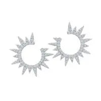 White Everest Earrings - Squash Blossom Vail