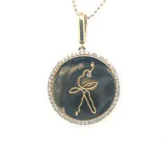Limited Edition Vail Dance Festival Pendant - Yellow Gold Plated - Squash Blossom Vail